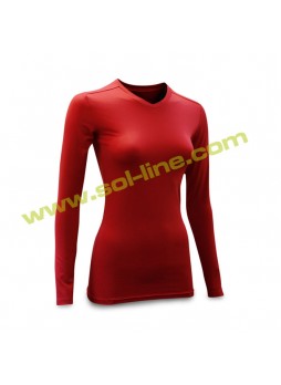 Womens Long Sleeve Red Compression Shirts